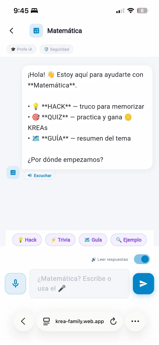 Profe IA: tutor de IA respondiendo una duda del alumno